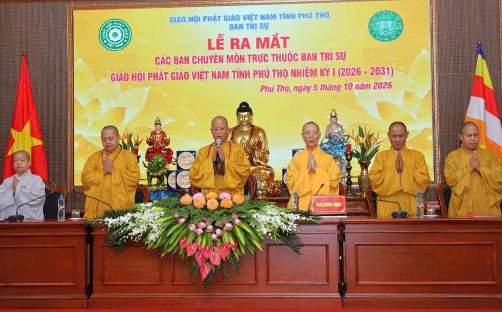 Phú Thọ: Ban Trị sự Phật giáo tỉnh ra mắt các Ban chuyên môn nhiệm kỳ 2026 - 2031