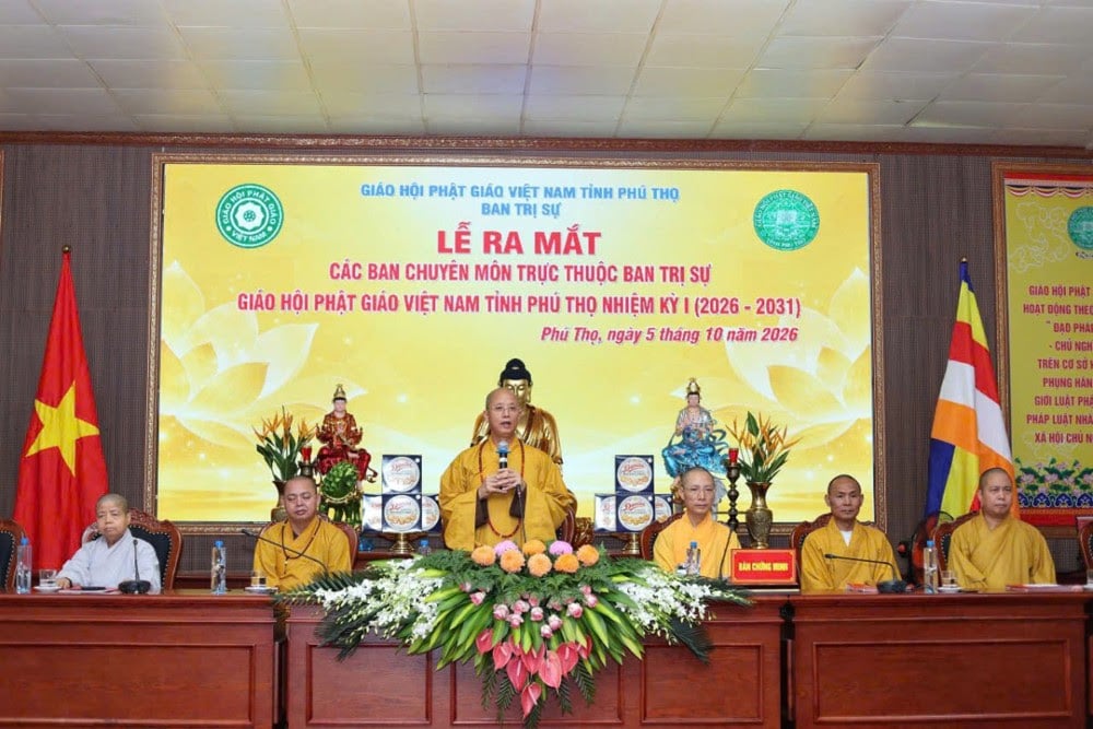 Phú Thọ: Ban Trị sự Phật giáo tỉnh ra mắt các Ban chuyên môn nhiệm kỳ 2026 - 2031