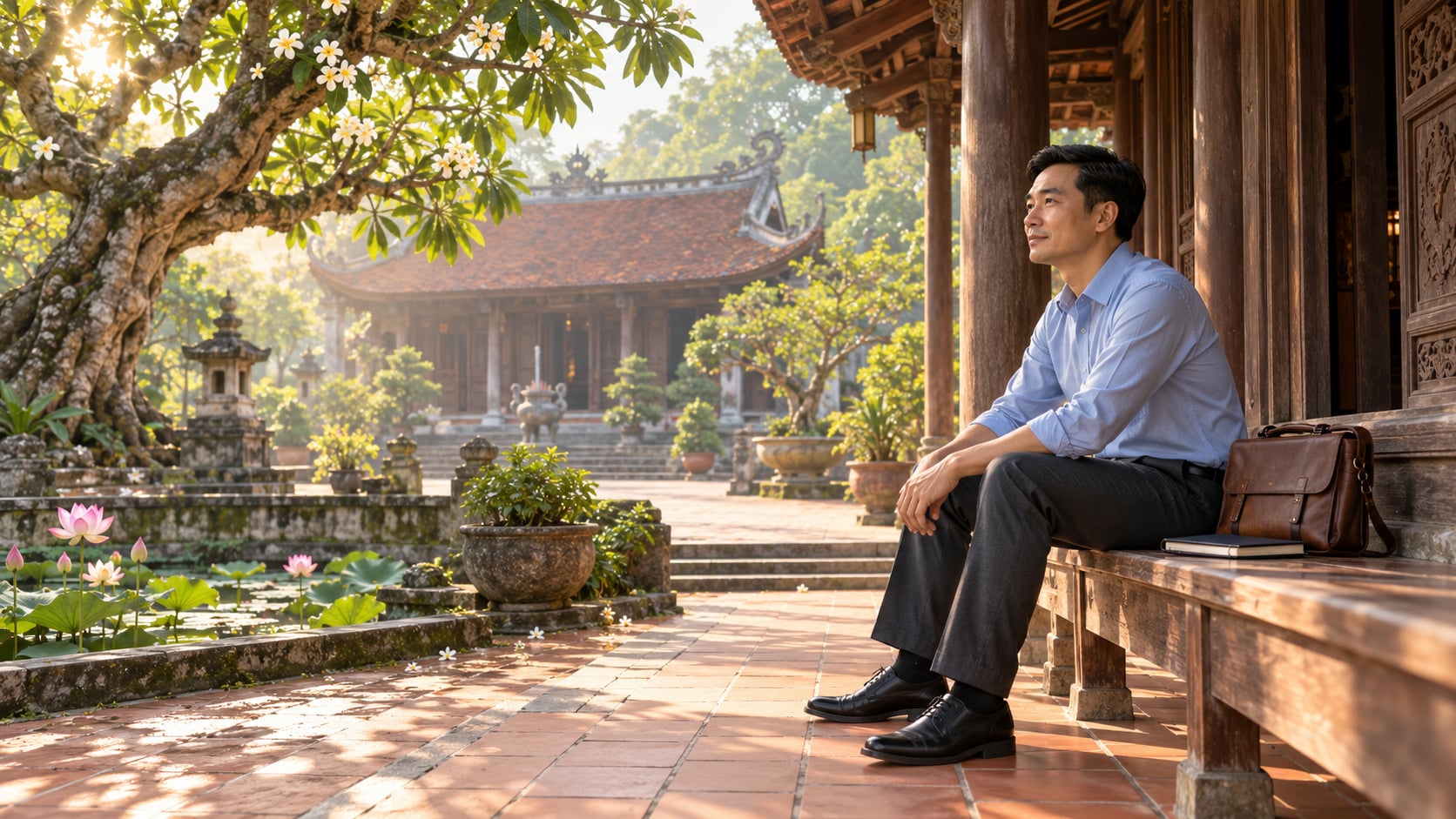Thấy tôi đi chùa, nhiều người bảo, làm ăn không lo, đi chùa làm gì...